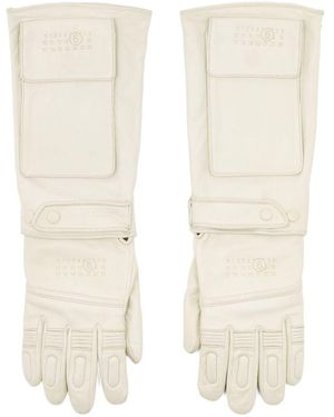 MM6 by Maison Margiela Pocket-Detail Gloves - Brown