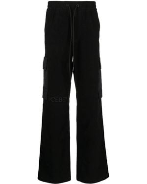 Iceberg Side Cargo-Pocket Trousers - Black