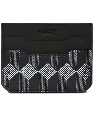 AU DEPART Geometric-Pattern Card Holder - Black
