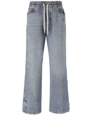 Amiri Drawstring Wide-Leg Jeans - Blue