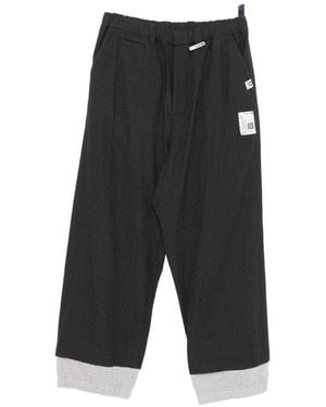 Maison Mihara Yasuhiro Layered Wool Trousers - Grey