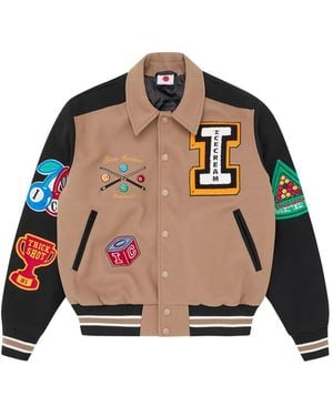 ICECREAM Appliqué Bomber Jacket - Black