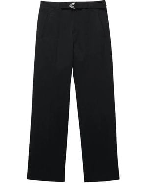 McQueen Belted Tailor Trousers - Black