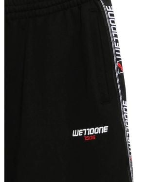 we11done Logo-Tape Trousers - Black