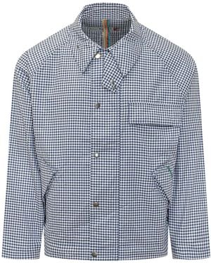 Barbour X Paul Smith Gingham-Pattern Shirt Jacket - Blue
