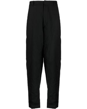 Lardini Wool-blend Tapered Tailored Trousers - Black