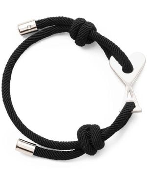 Ami Paris Cord Brass Ami De Coeur Bracelet - Black