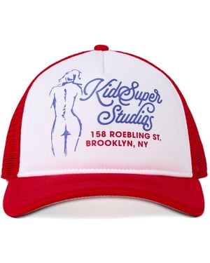 Kidsuper Printed Trucker Hat - Red