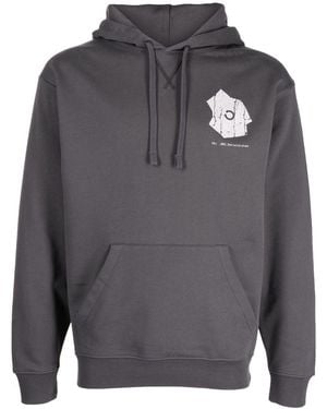 Objects IV Life Logo-Print Cotton Hoodie - Gray