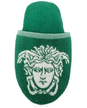 Versace Medusa-Motif Slippers - Green