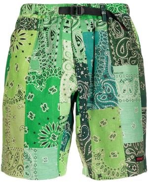 READYMADE Graphic-Print Ec-St Shorts - Green