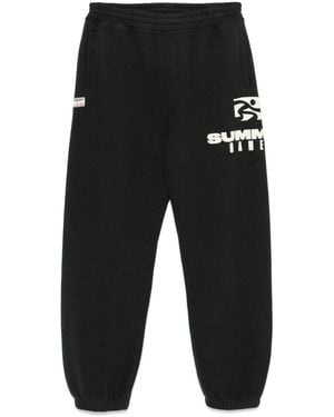 SUMMER GAMES Logo-Print Track Trousers - Black