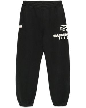 SUMMER GAMES Logo-Print Track Trousers - Black