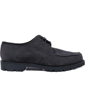 Rier Lace-Up Suede Derby Shoes - Black