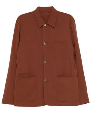 Paul Smith Pocket Long-Sleeve Shirt Jacket - Brown