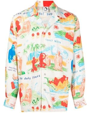 Endless Joy Graphic-Print Long-Sleeve Shirt - Grey
