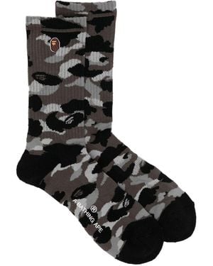 A Bathing Ape 1St Camo Ape Head Socks - Black