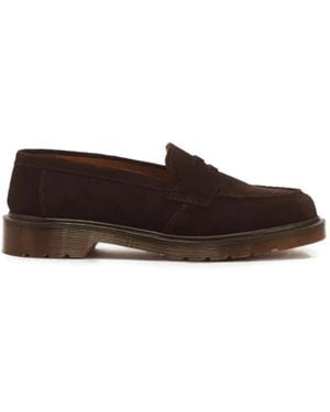 Dr. Martens Delapre Suede Penny Loafers - Brown