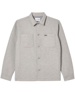 Lacoste Flannel Shirt Jacket - Grey