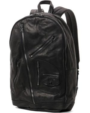 Yohji Yamamoto Zip Leather Backpack - Black