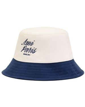 Ami Paris Bicolor "Ami Paris" Hat - Blue