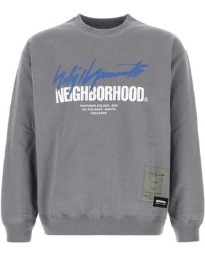 Yohji Yamamoto X Neighbourhood Logo-Print Sweatshirt - Grey