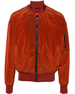 Ferrari Reflective-Effect Zip-Up Bomber Jacket - Red