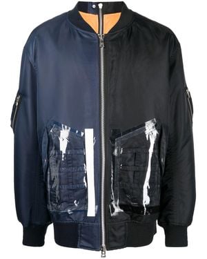 TAKAHIROMIYASHITA TheSoloist. Oversized Two-Tone Flight Jacket - Blue