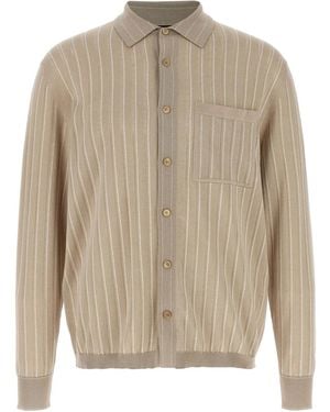 Brioni Fine-Knit Shirt - Natural