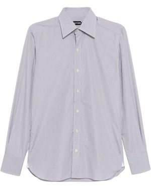 Tom Ford Cotton Striped Shirt - White