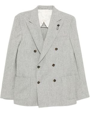 Lardini Double-Breasted Blazer - Grey