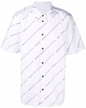 Helmut Lang Logo-Print Cotton Shirt - White