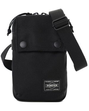 Porter-Yoshida and Co Flap Pocket Shoulder Bag - Black