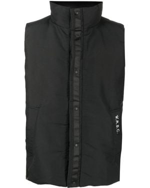 White Mountaineering High-Neck Reversible Gilet - Black