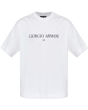 Giorgio Armani Logo-Print T-Shirt - White