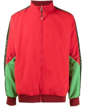 Toga Virilis Colour-Block Half-Zip Jumper - Red