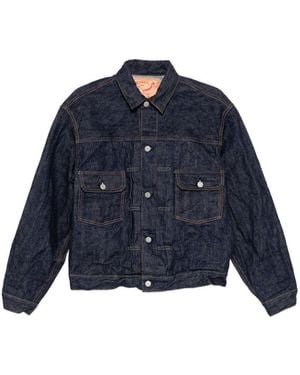 Orslow Contrast-Stitched Denim Jacket - Blue