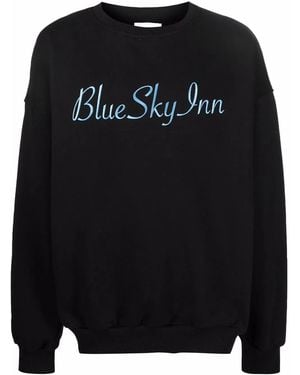 BLUE SKY INN Embroidered-Logo Crewneck Sweatshirt - Black
