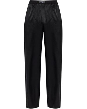 MM6 by Maison Margiela Logo-Waistband Pyjama Trousers - Black
