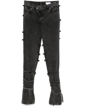 McQueen Tied Jeans - Black