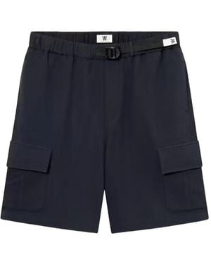 WOOD WOOD Cargo Belt Shorts - Blue