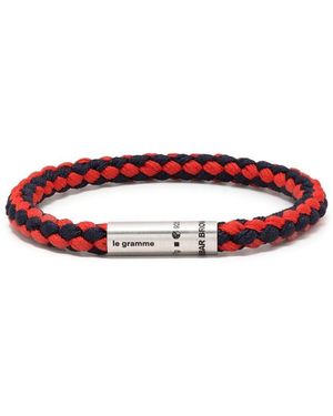 Le Gramme X Orlebar Brown Engraved-logo Bracelet - Red