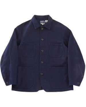 Blue Blue Japan Patch-Pocket Jacket - Blue