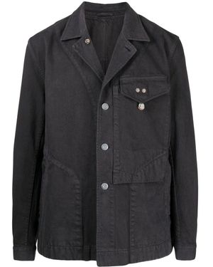 Objects IV Life Chest-Pocket Shirt Jacket - Black