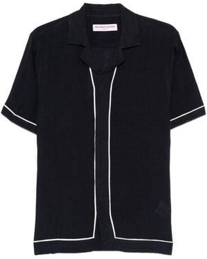 Orlebar Brown Short-Sleeve Piped Shirt - Black