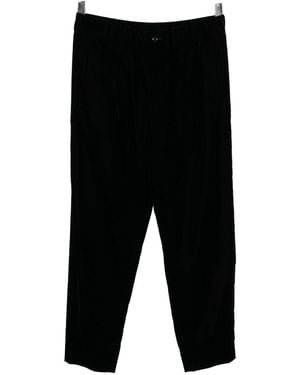 Giorgio Armani Flat-Front Trousers - Black