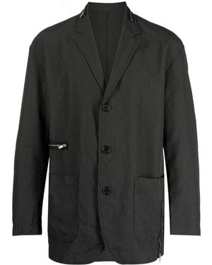 Undercover Textured Single-Breasted Blazer - Black