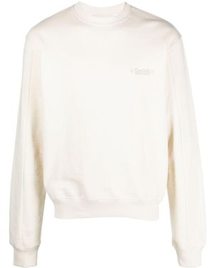 GmbH Berg Logo-Embroidered Organic Sweatshirt - White