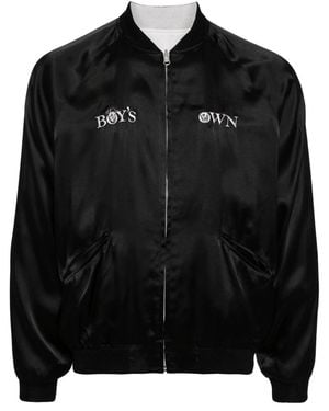 Toga Virilis X Boy's Own Embroidered Bomber Jacket - Black