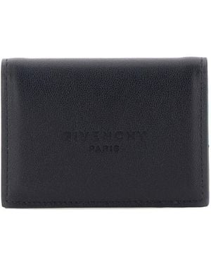 Givenchy Embossed-Logo Wallet - Blue